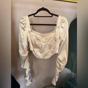 Silk crop top bustier
